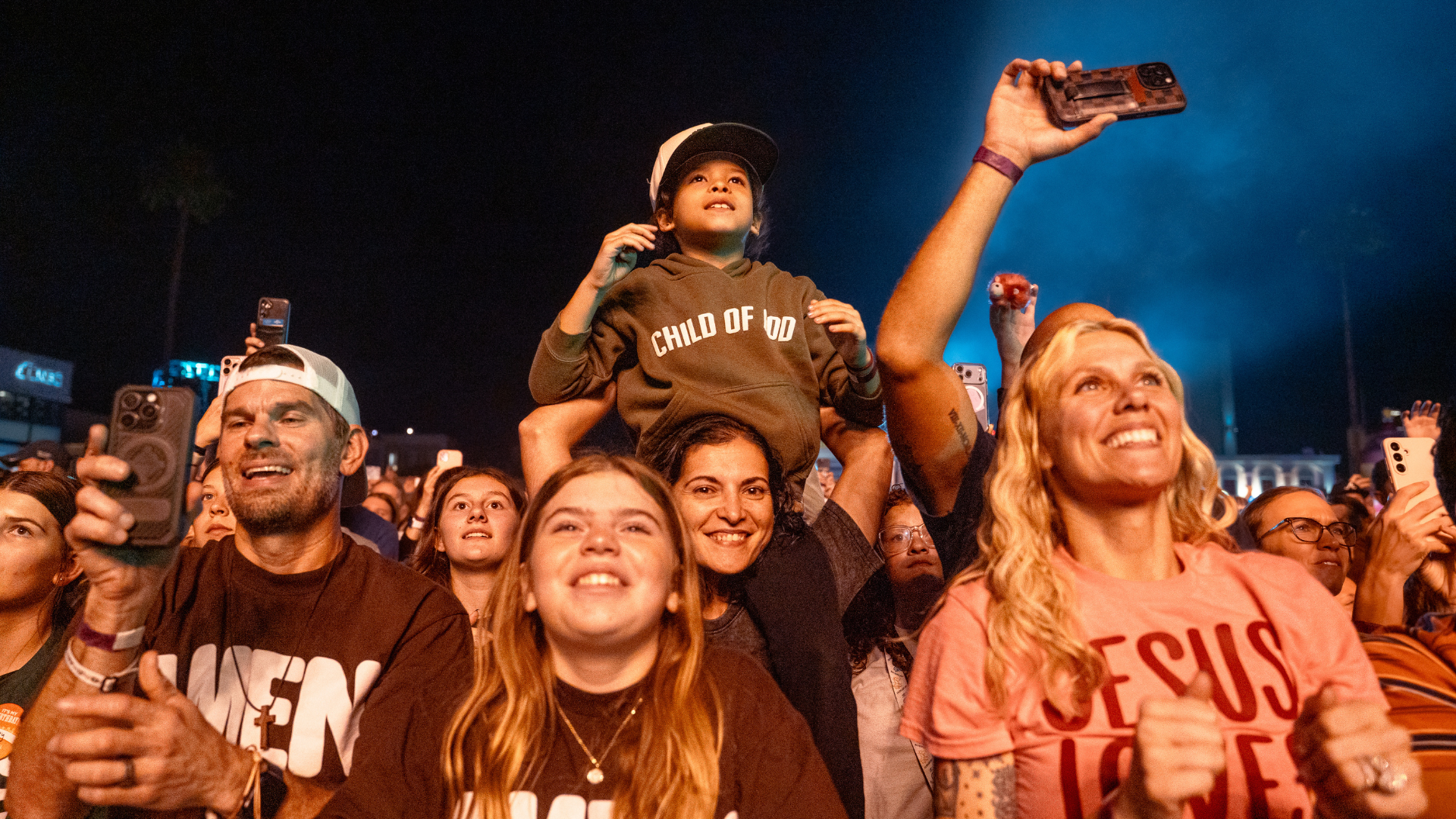 Families experiencing the Jesus Generation Tour