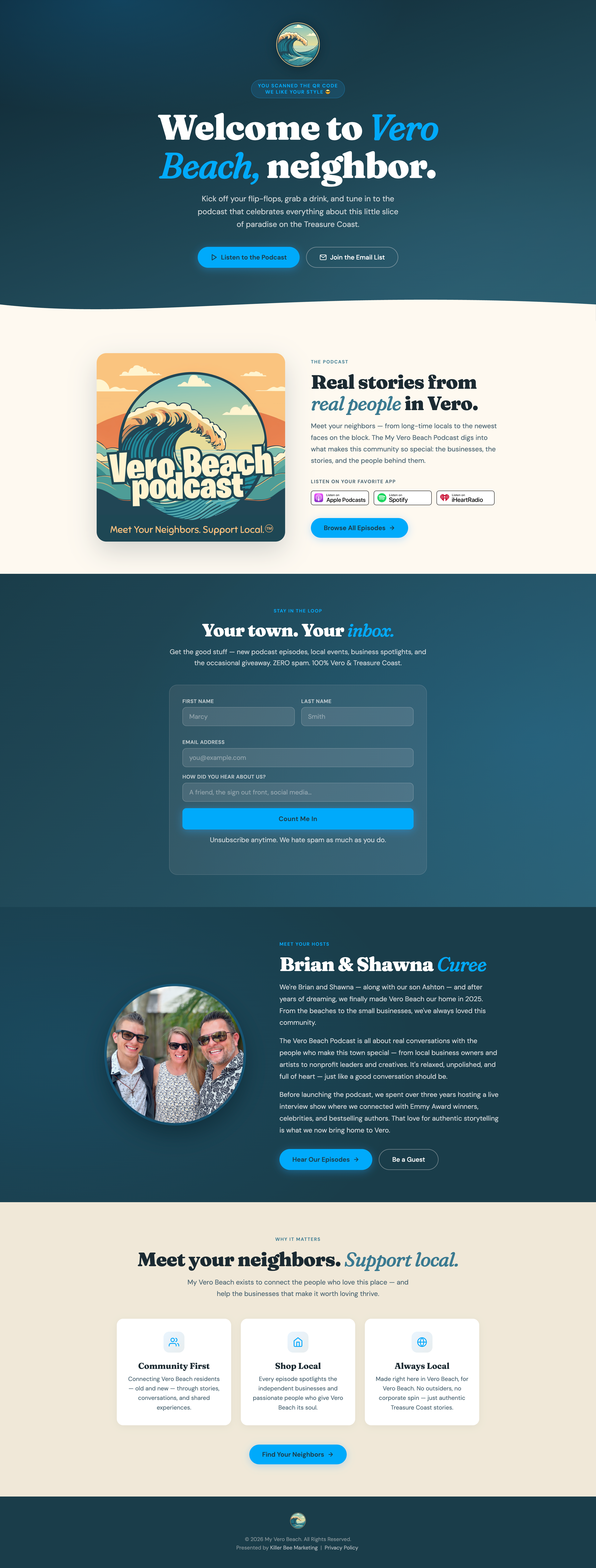Release event sample landing page